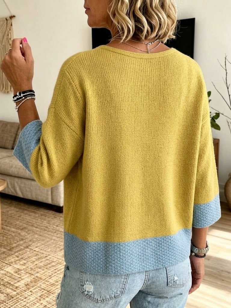Jennifer colour-block knit cardigan