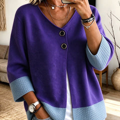 Jennifer colour-block knit cardigan