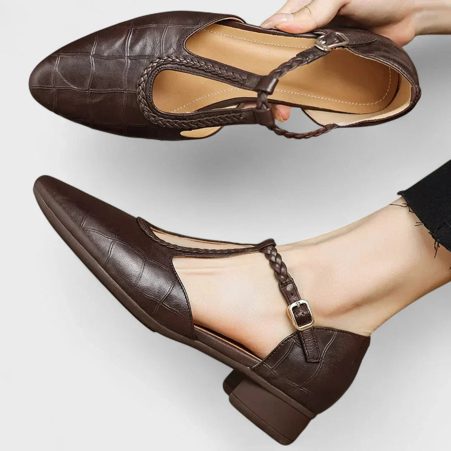 Penny | Block Heel Mary Jane Shoes with T-Strap