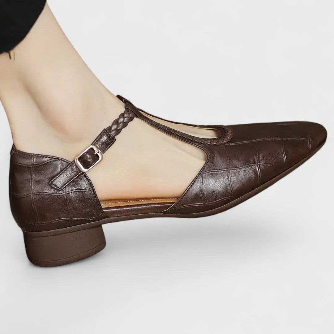 Penny | Block Heel Mary Jane Shoes with T-Strap