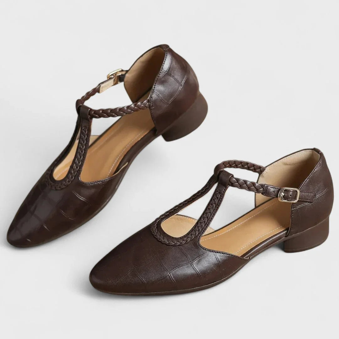 Penny | Block Heel Mary Jane Shoes with T-Strap