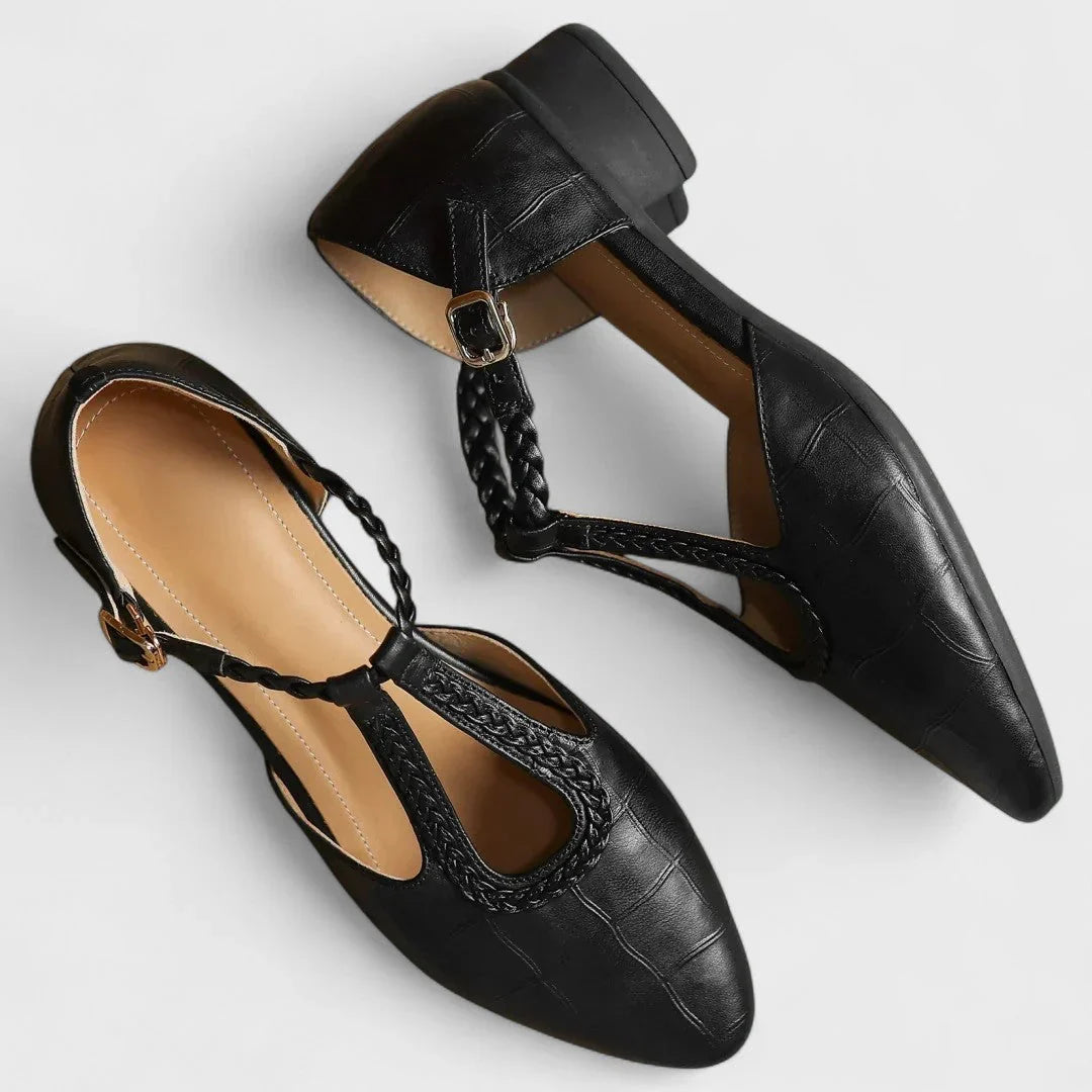 Penny | Block Heel Mary Jane Shoes with T-Strap