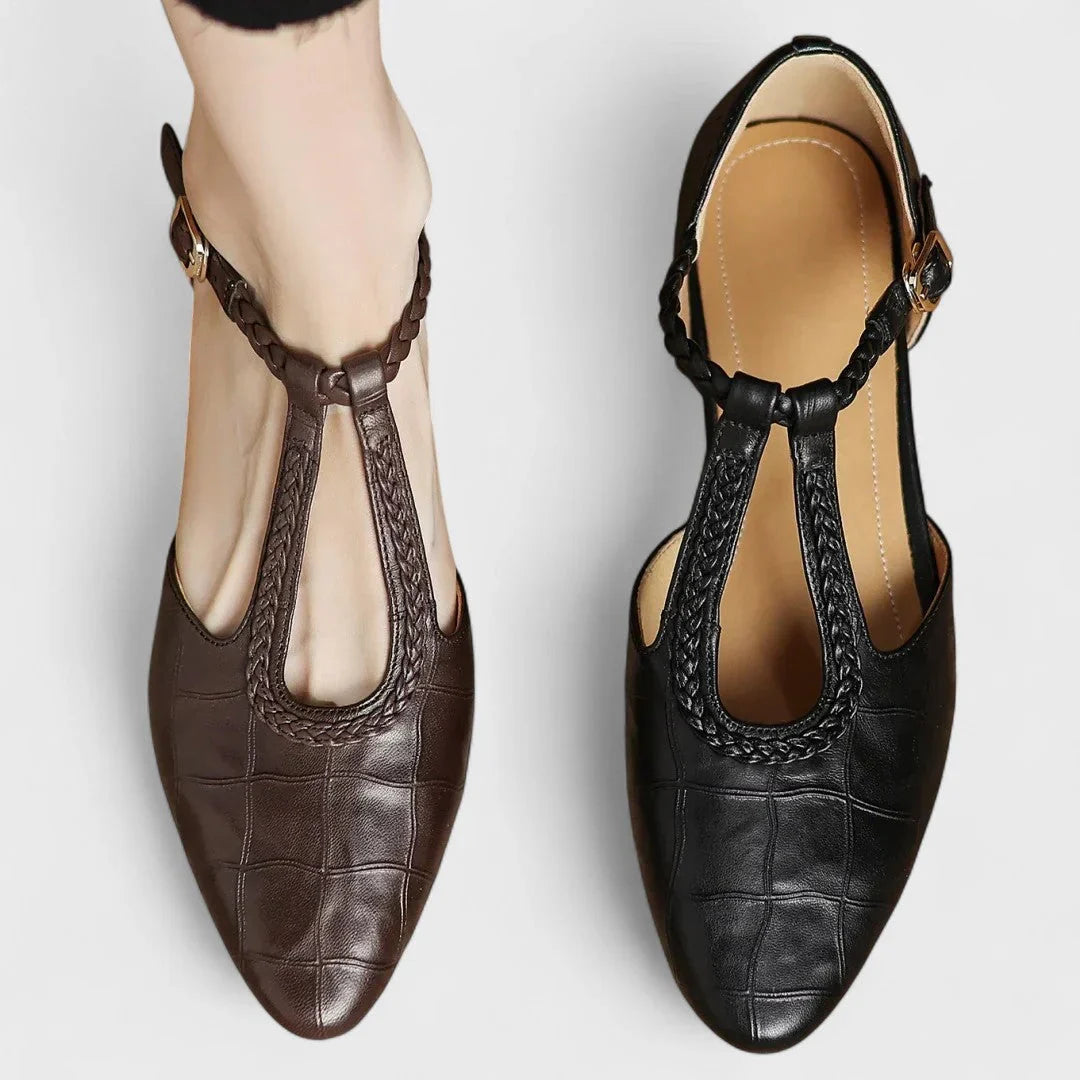 Penny | Block Heel Mary Jane Shoes with T-Strap
